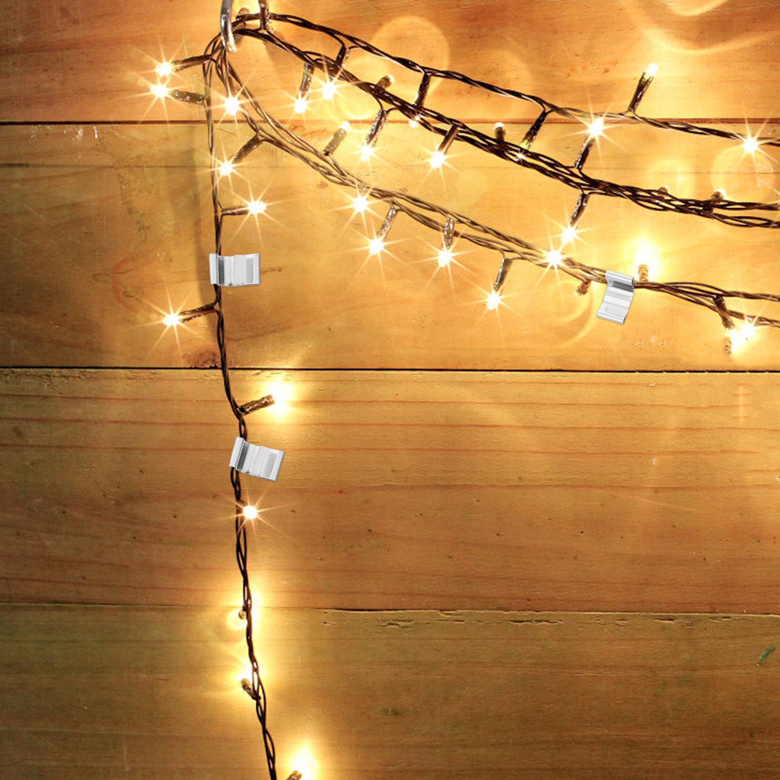 Christmas Lights Outdoor - 100 Adet Paslanmaya Dayanıklı Metal Oluk