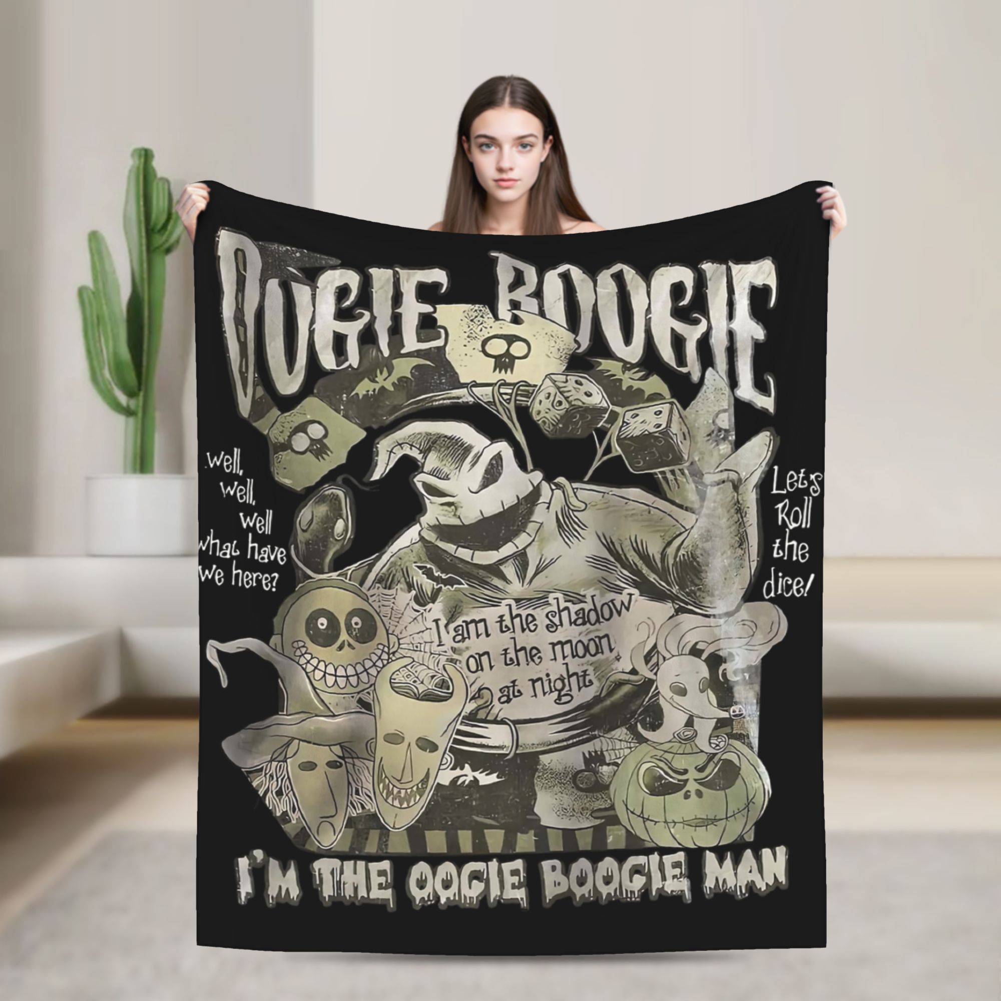 Christmas Throw Blanket - Noel Öncesi Kabus Flanel Battaniye Komik