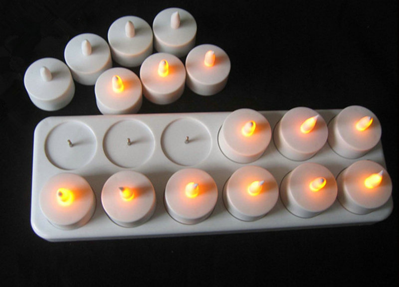 Holiday Candle Set - 12'li Set Şarj Edilebilir LED Mum