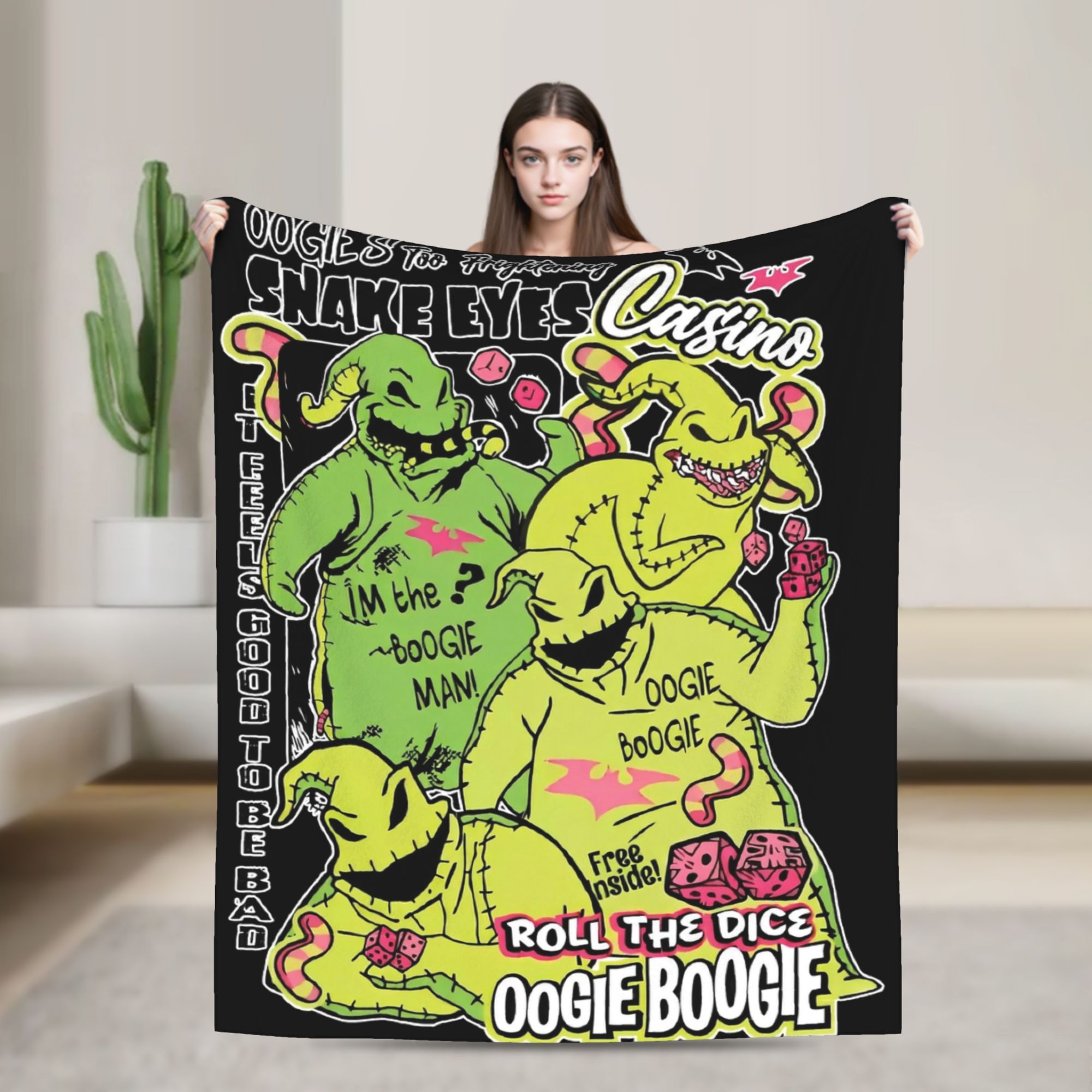 Christmas Throw Blanket - Noel Öncesi Kabus Oogie Boogie Battaniyesi
