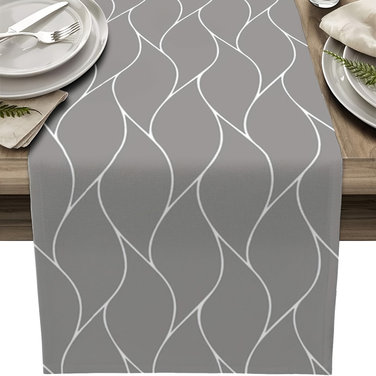 1 adet Gri Masa Koşucu yemek m - Christmas Table Runner incelemesi ve fiyatı