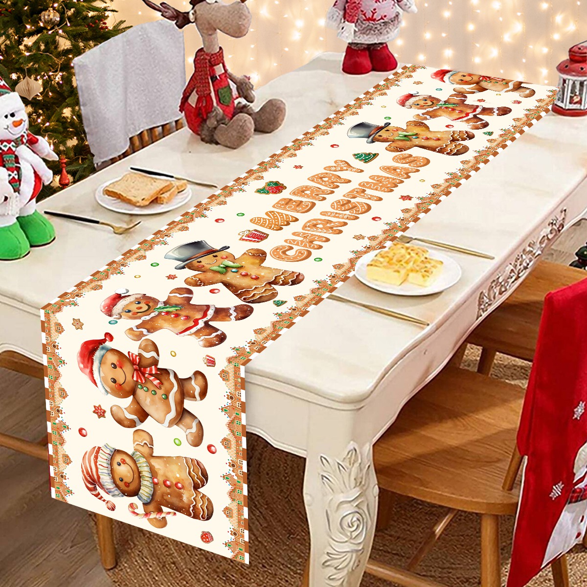 Noel Noel Baba Polyester Masa  - Christmas Table Runner incelemesi ve fiyatı