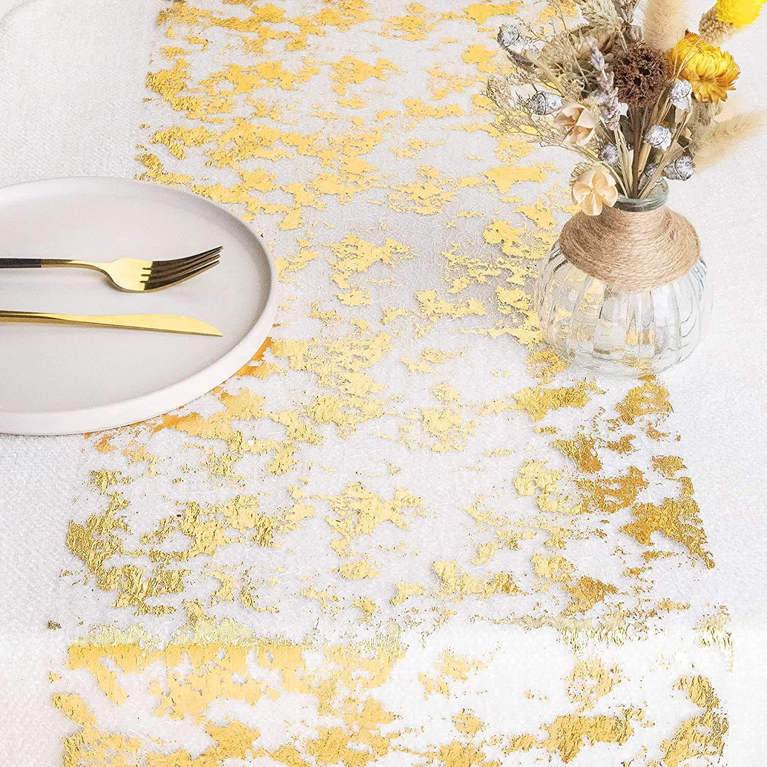 Sparkle metalik altın ince mas - Christmas Table Runner incelemesi ve fiyatı